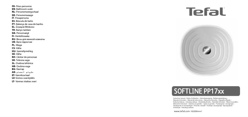 Page 1 de la notice Manuel utilisateur Tefal Softline PP1700