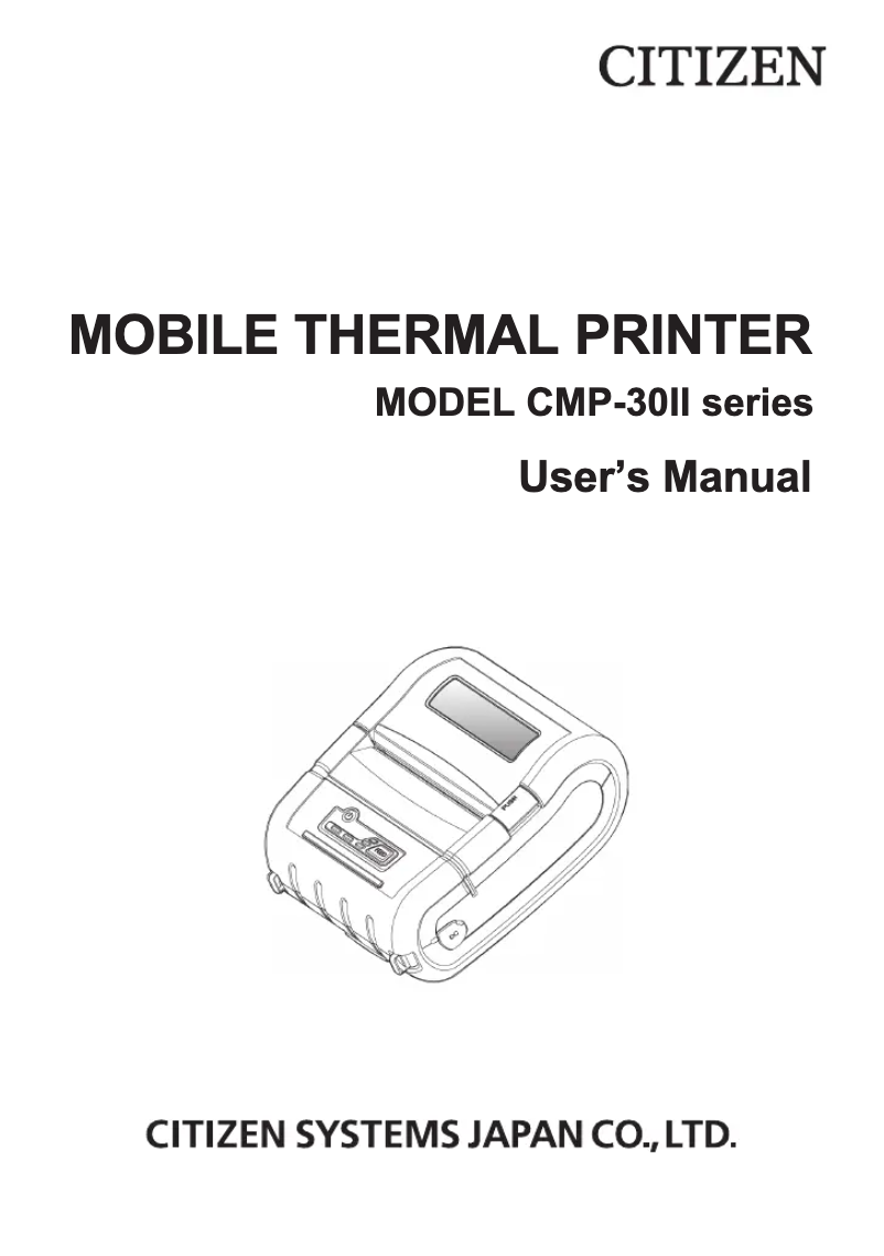 Image de la première page du manuel de l'appareil CMP-30IIL
