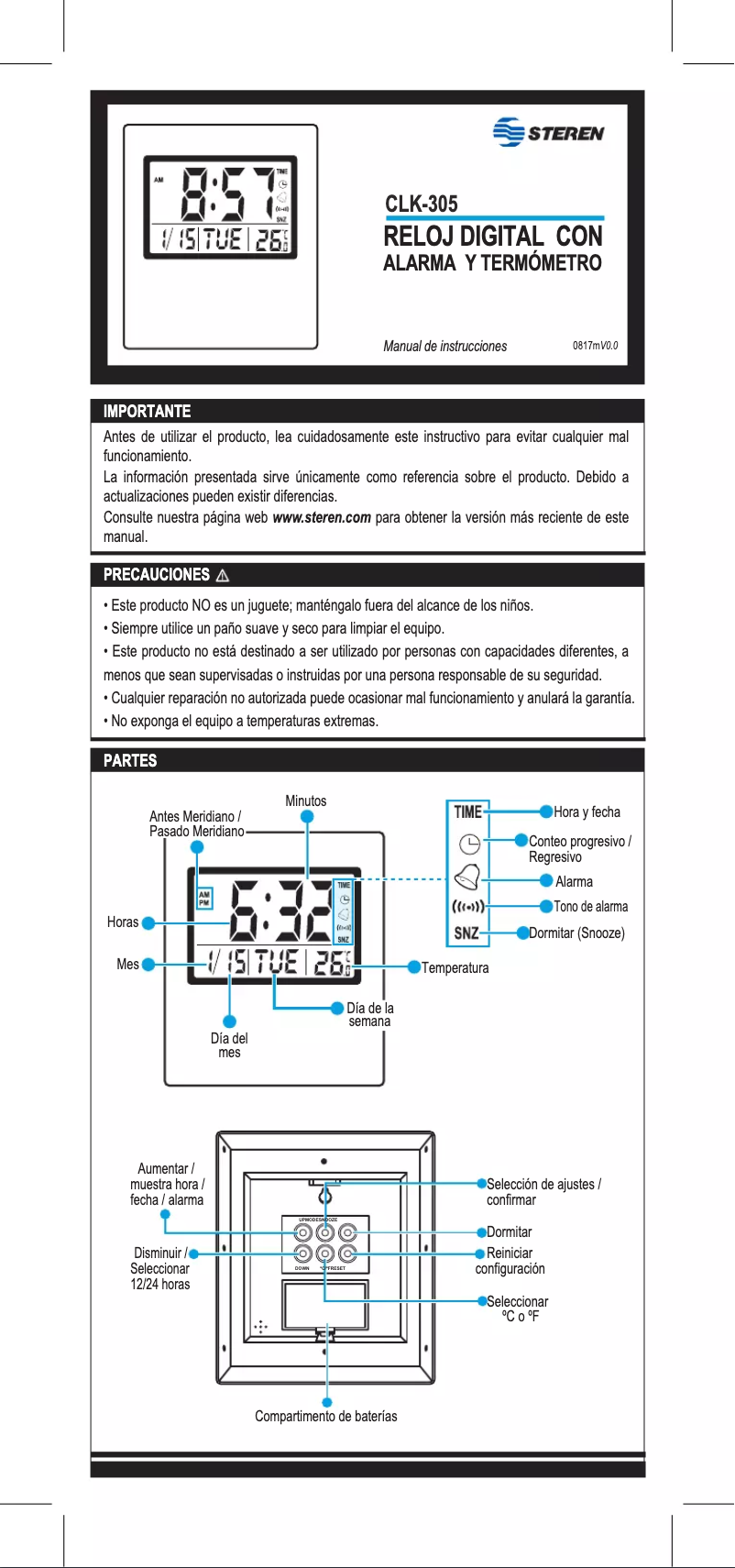 Page 1 de la notice Manuel utilisateur Steren CLK-305