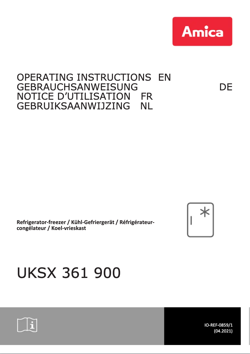 Page 1 de la notice Manuel utilisateur Amica UKSX 361 900