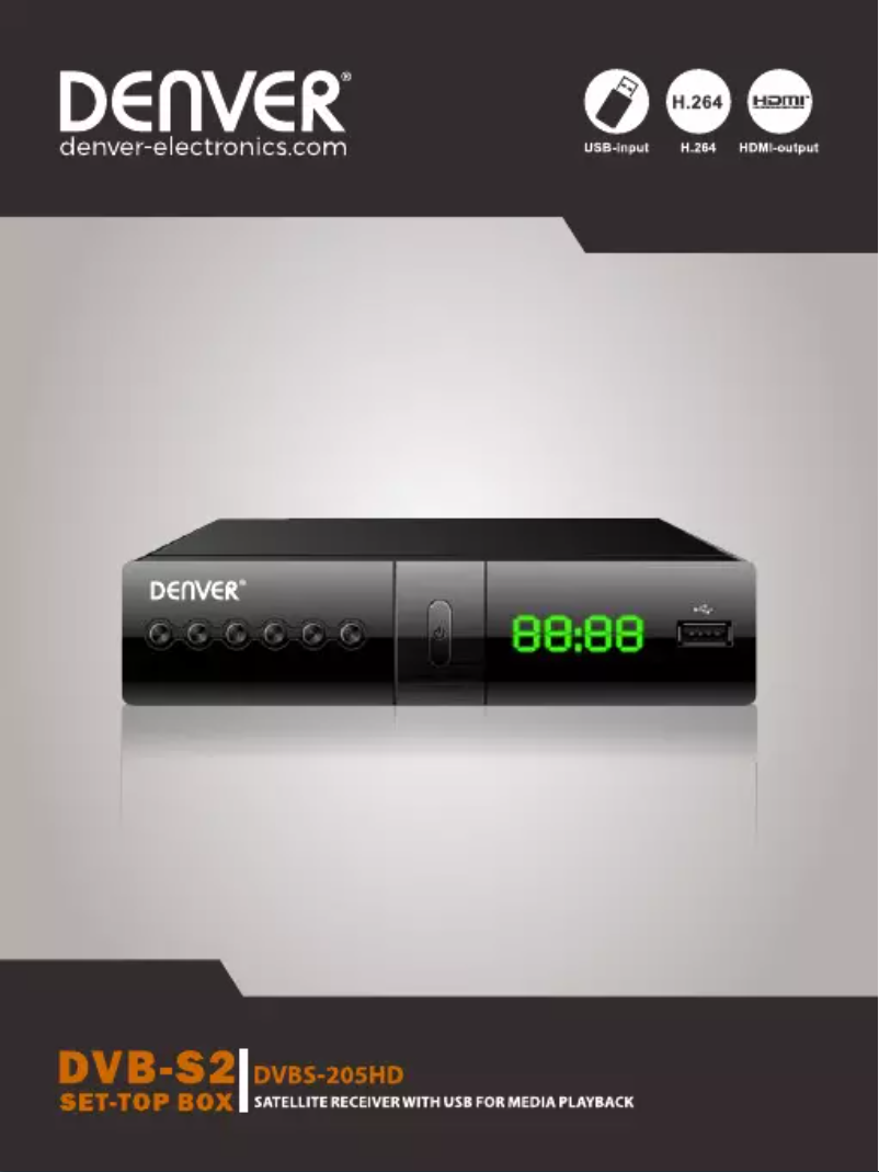 Page 1 de la notice Manuel utilisateur Denver DVBS-205HD