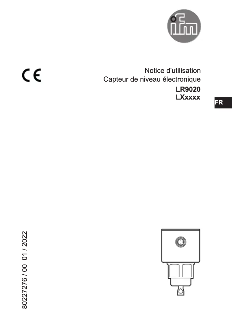 Page n°1 - Manuel utilisateur IFM LR9020