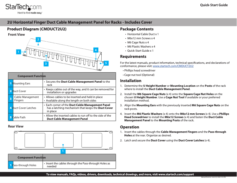 Page 1 de la notice Manuel utilisateur StarTech.com CMDUCT2U2