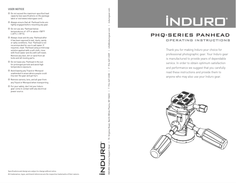 Image de la première page du manuel de l'appareil PHQ1