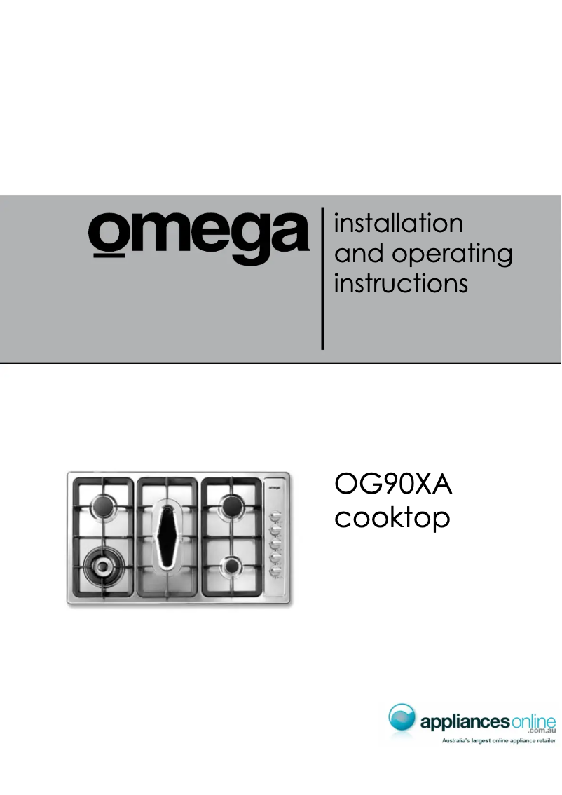 Image de la première page du manuel de l'appareil OG90XA