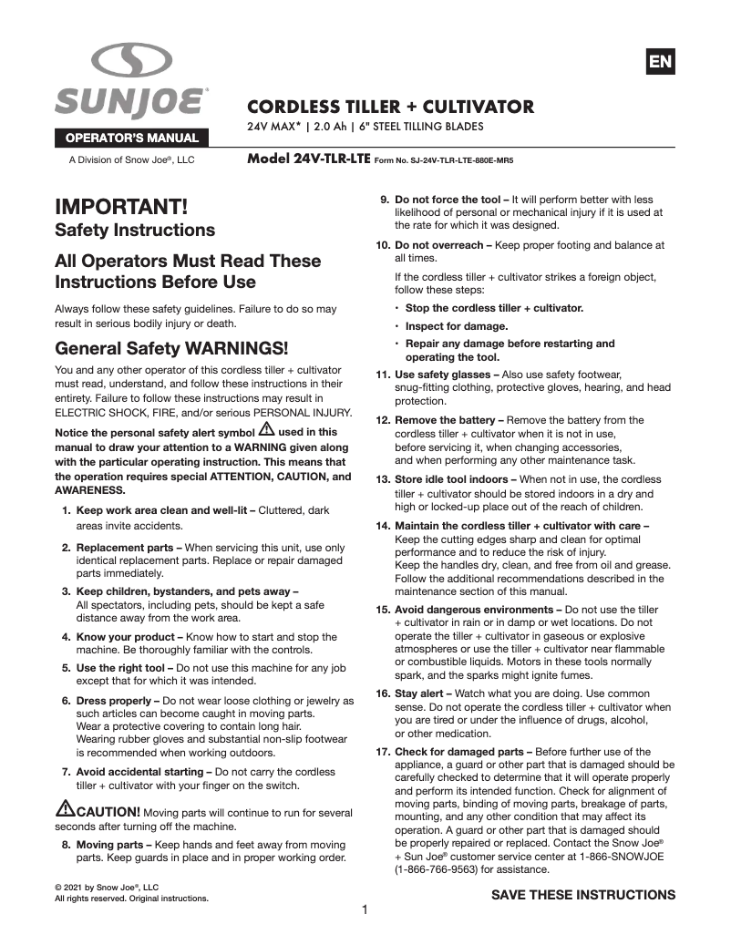 Image de la première page du manuel de l'appareil 24V-TLR-LTE