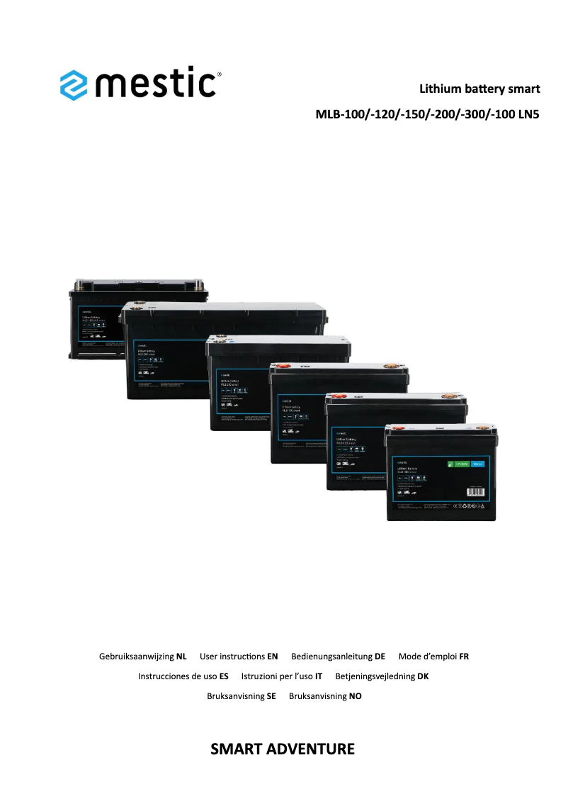 Page n°1 - Manuel utilisateur Mestic MLB-100 LN5