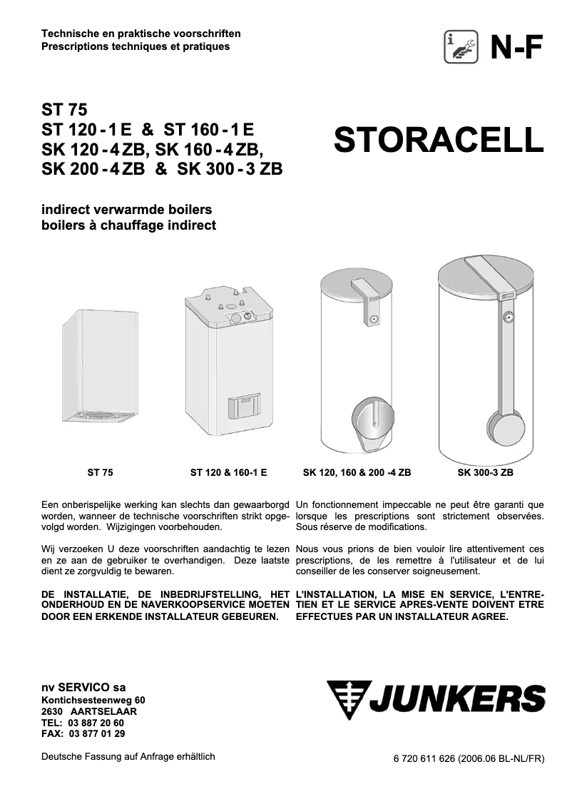 Page n°1 - Manuel utilisateur Junkers SK 120-4 ZB