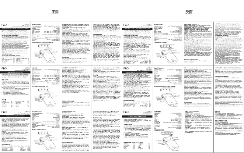 Page 1 of the manual User Manual FiiO E17K