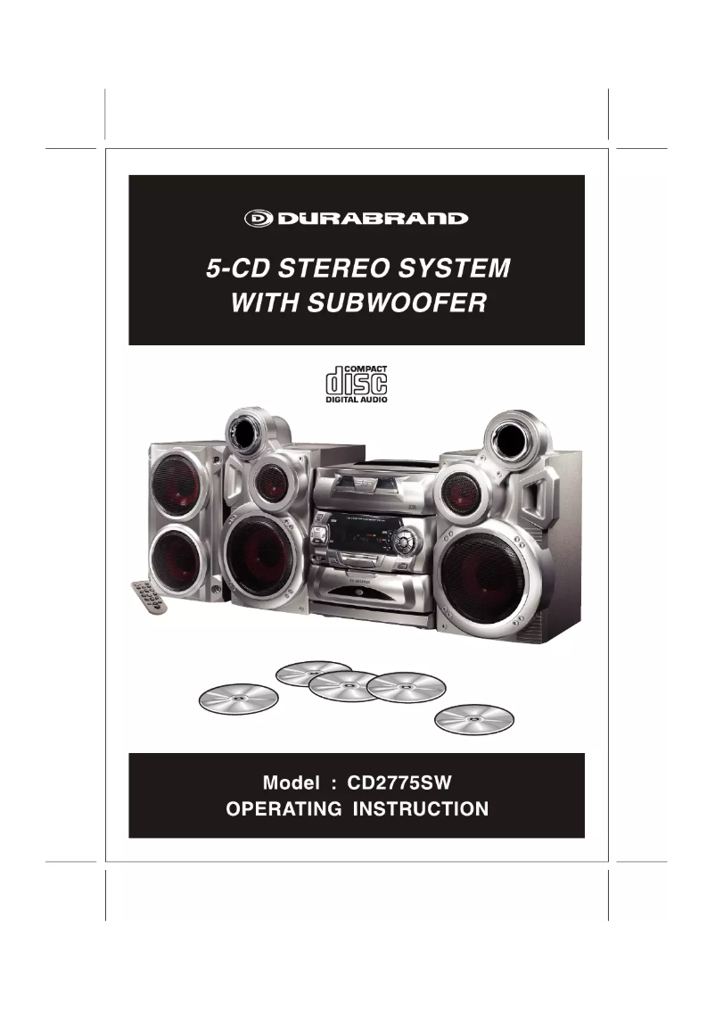 Page 1 de la notice Manuel utilisateur Durabrand CD2775SW