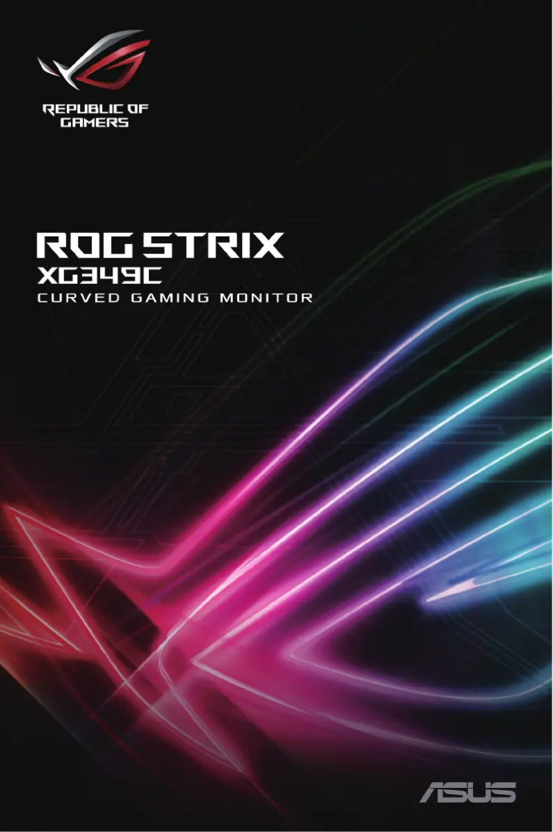 Image de la première page du manuel de l'appareil ROG Strix XG349C