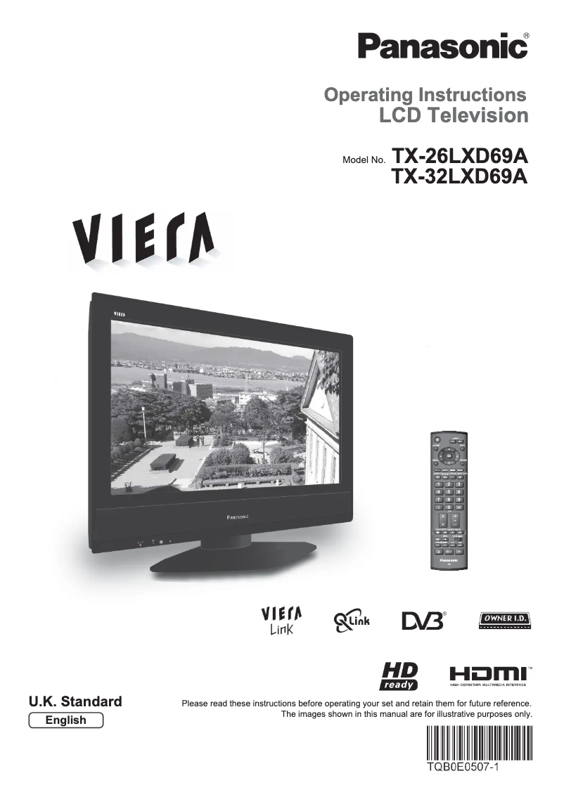 Page 1 de la notice Manuel utilisateur Panasonic Viera TX-26LXD69A