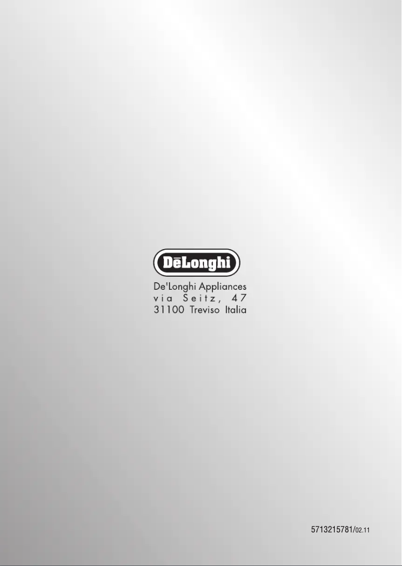 Page n°1 - Manuel utilisateur DeLonghi Intensa ECAM23.420