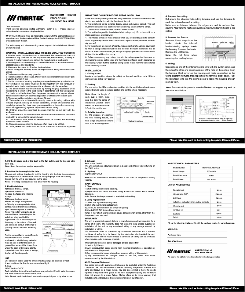 Imagen de la primera página del manual del dispositivo Profile Plus 2 MBHP2LS