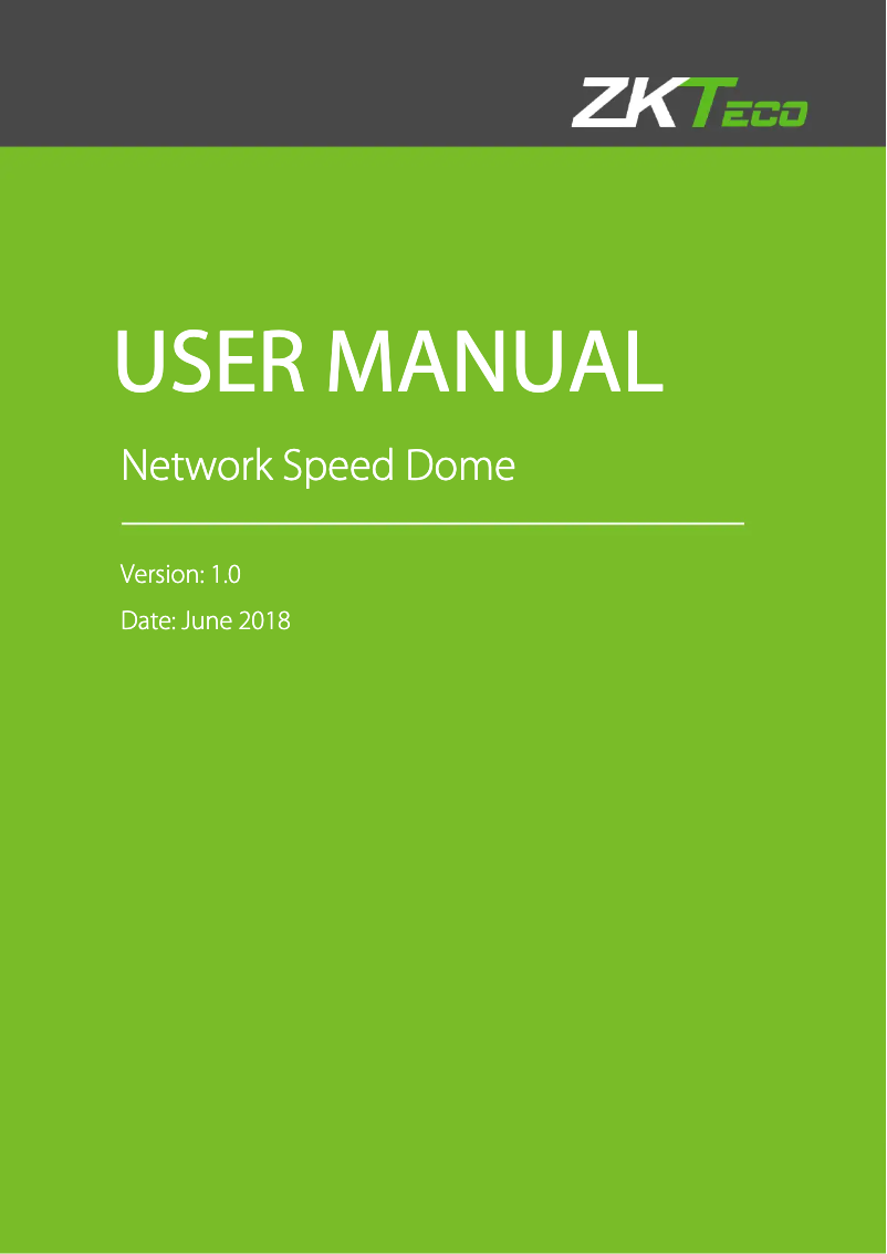 Page 1 de la notice Manuel utilisateur ZKTeco PS-52B10F