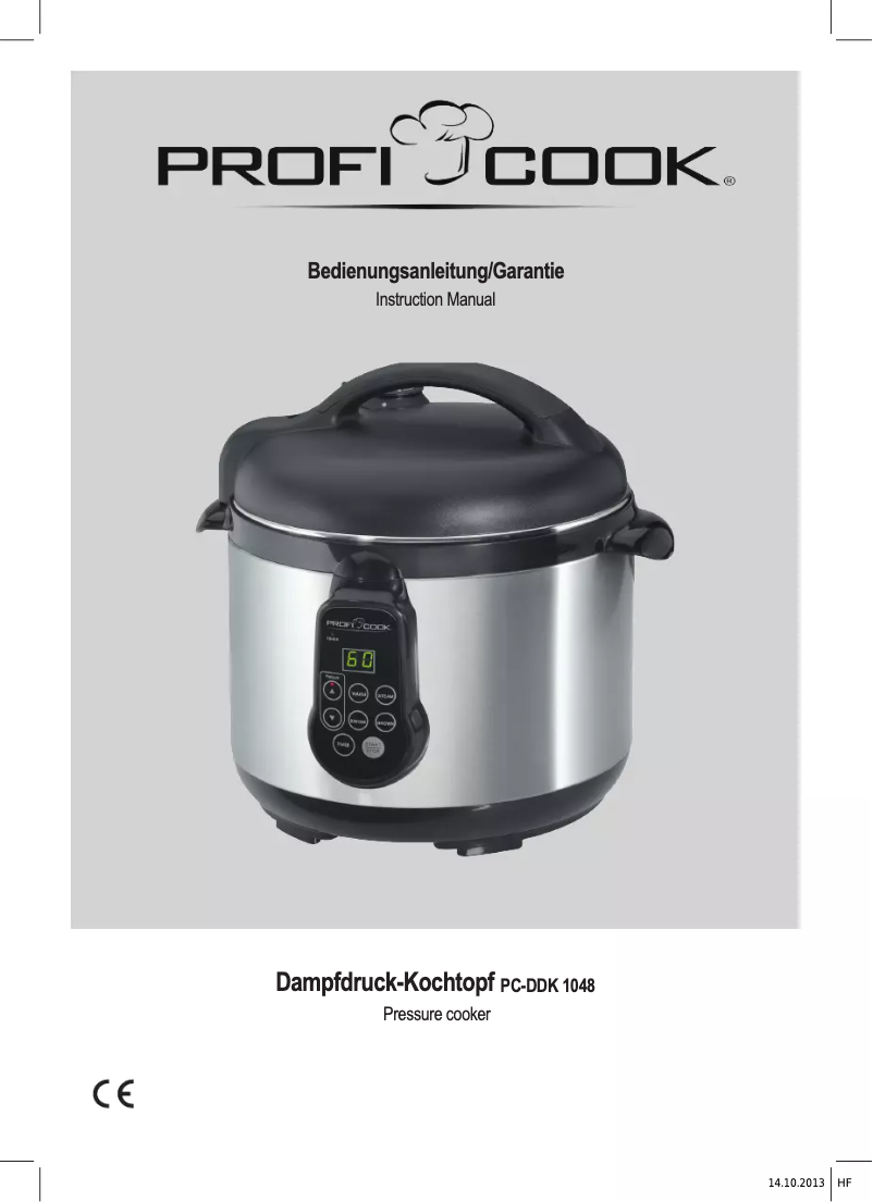 Página 1 del manual Manual de usuario ProfiCook PC-DDK 1048