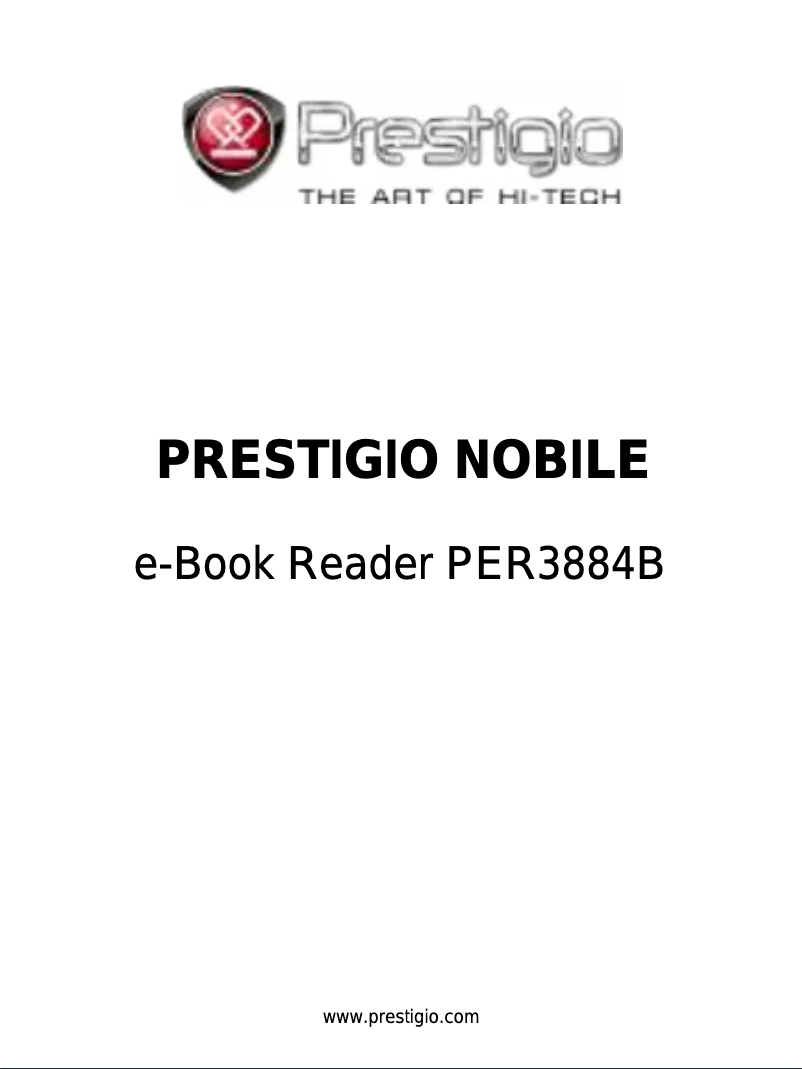 Page n°1 - Manuel utilisateur Prestigio MultiReader 3884