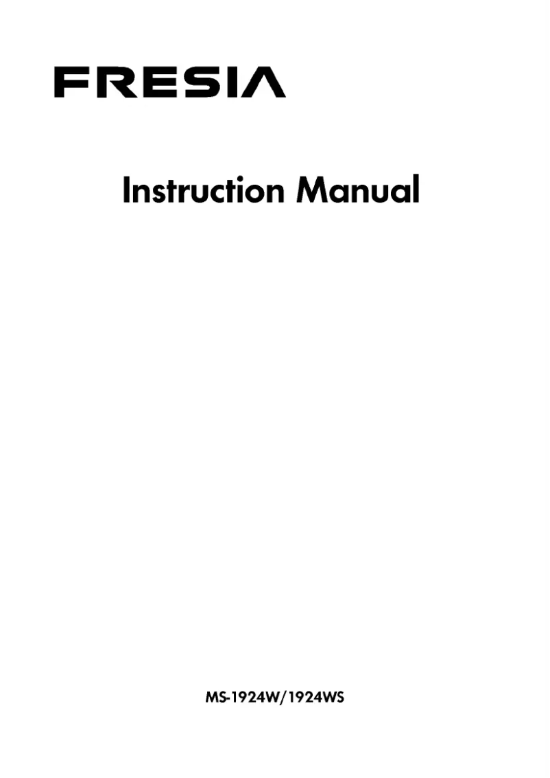 Page n°1 - Manuel utilisateur Fresia MS-1924W