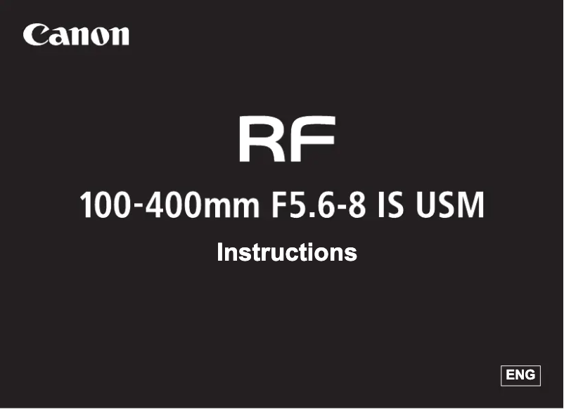 Image de la première page du manuel de l'appareil RF 100-400mm f/5.6-8 IS USM