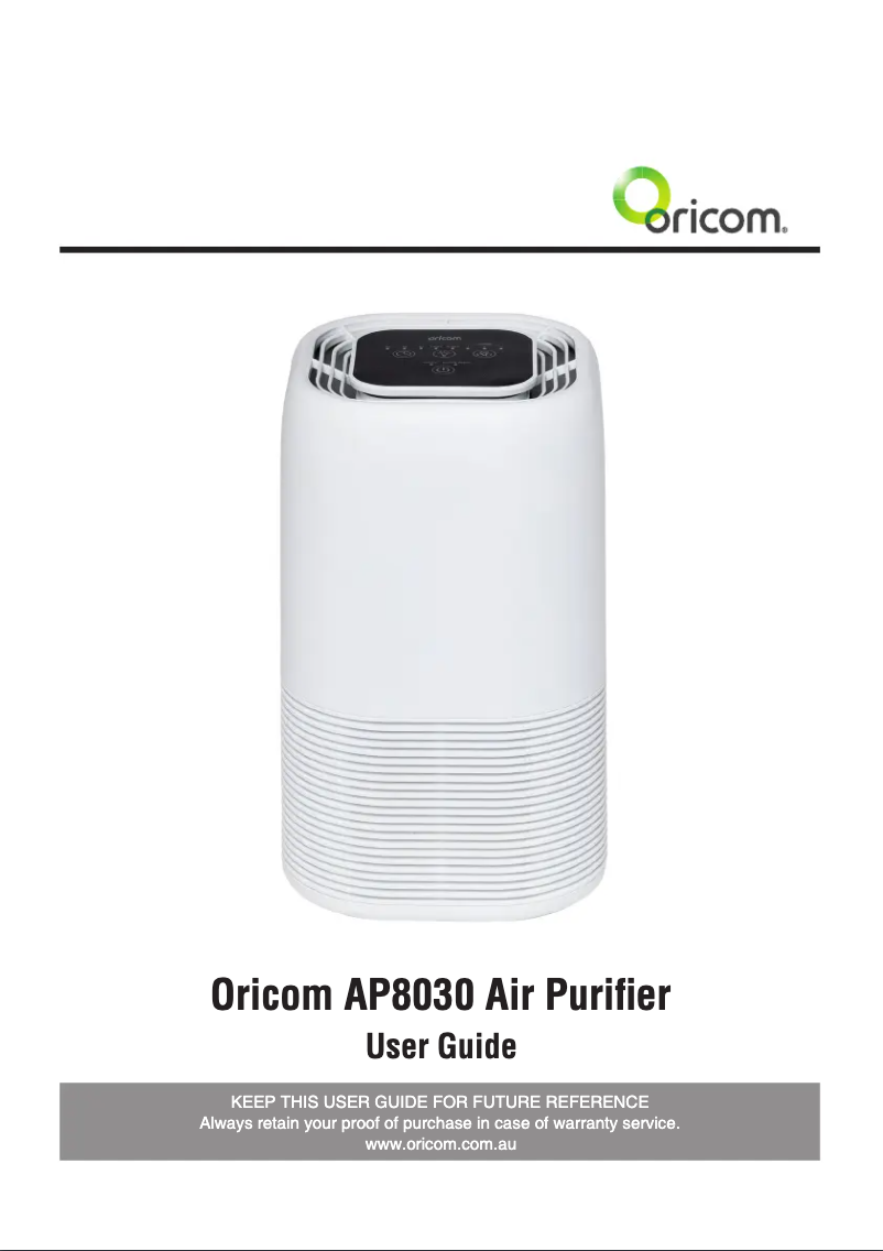 Page n°1 - Manuel utilisateur Oricom AP8030
