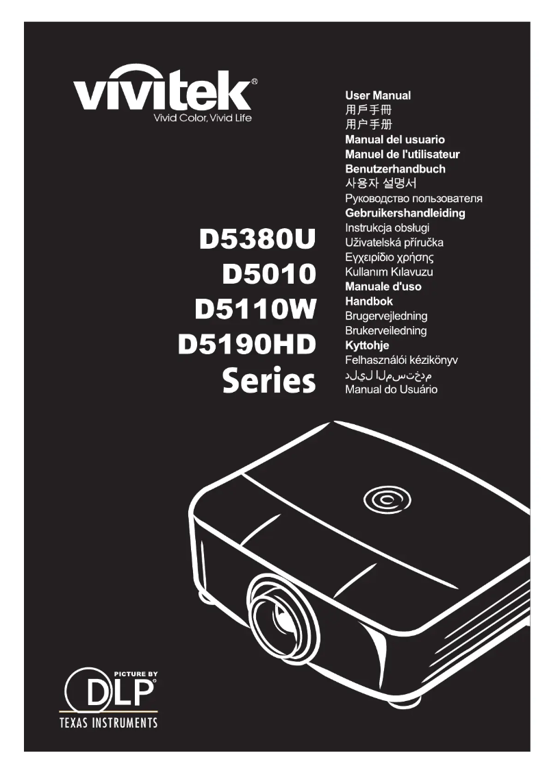 Page 1 de la notice Manuel utilisateur Vivitek D5190HD