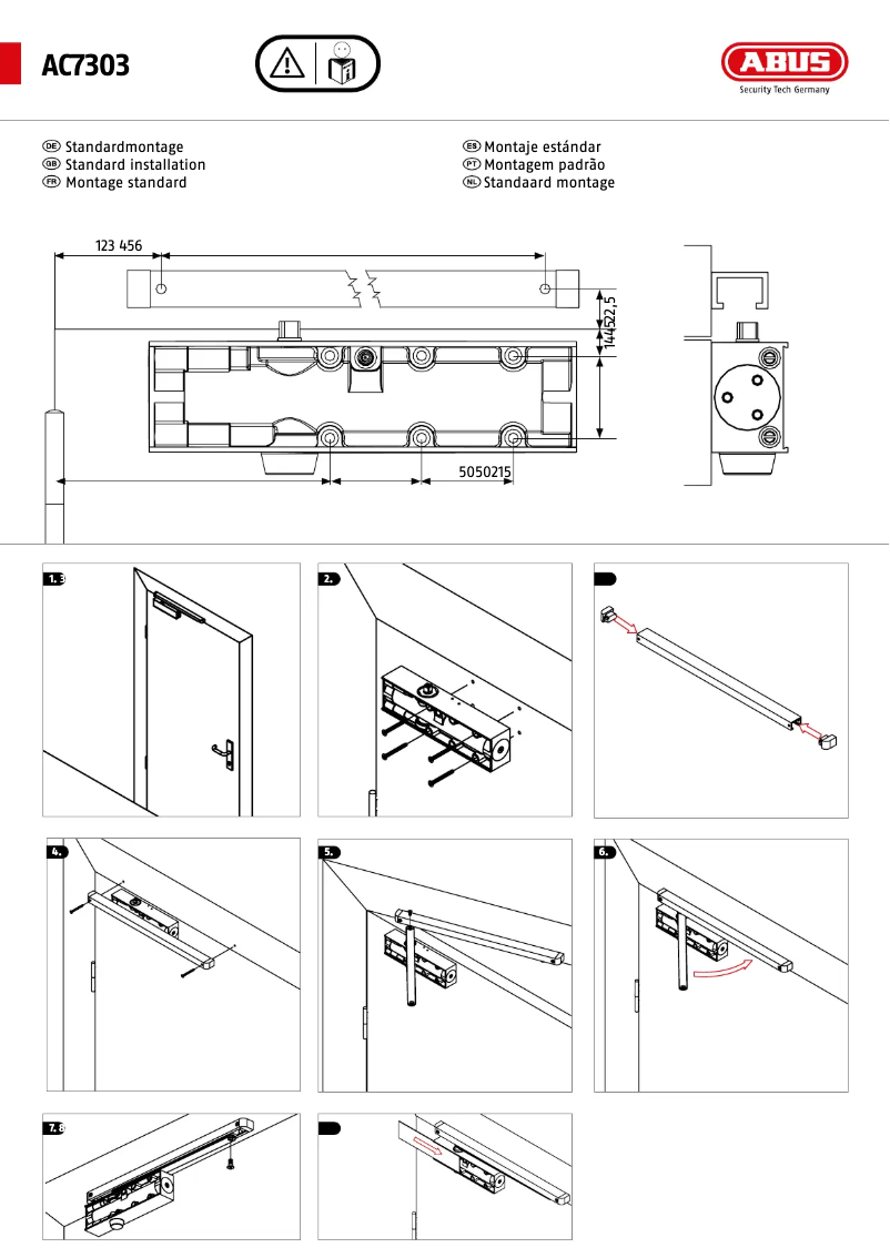 Page 1 de la notice Instructions / montage Abus AC7303