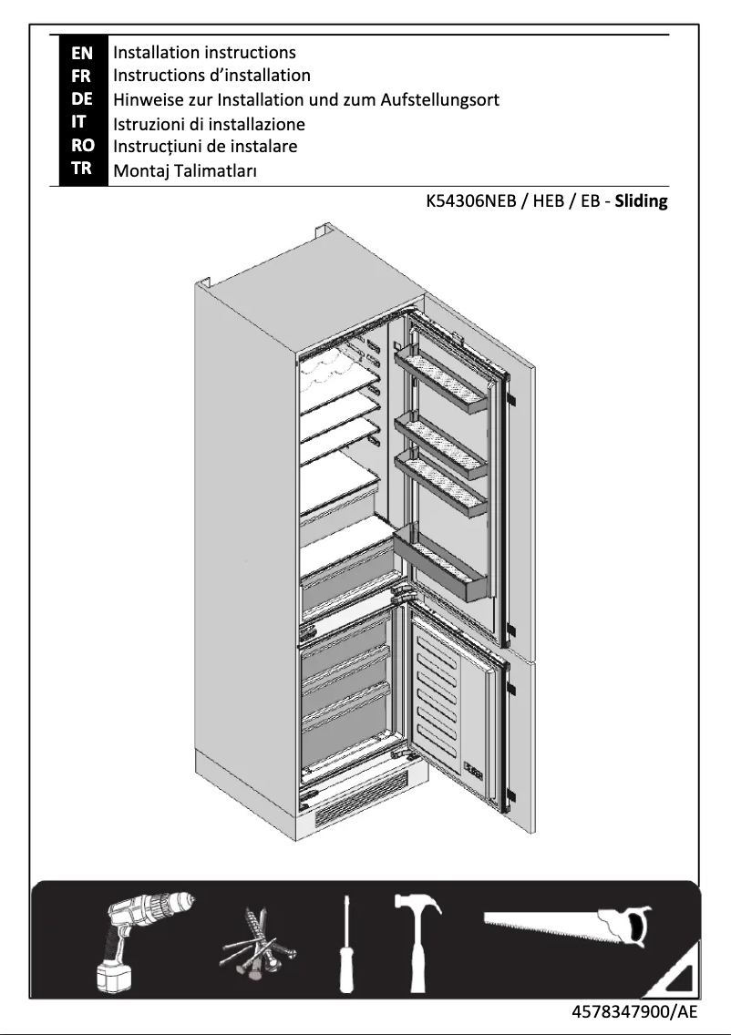 Page 1 de la notice Guide d'installation Beko BCNA 306 E2S