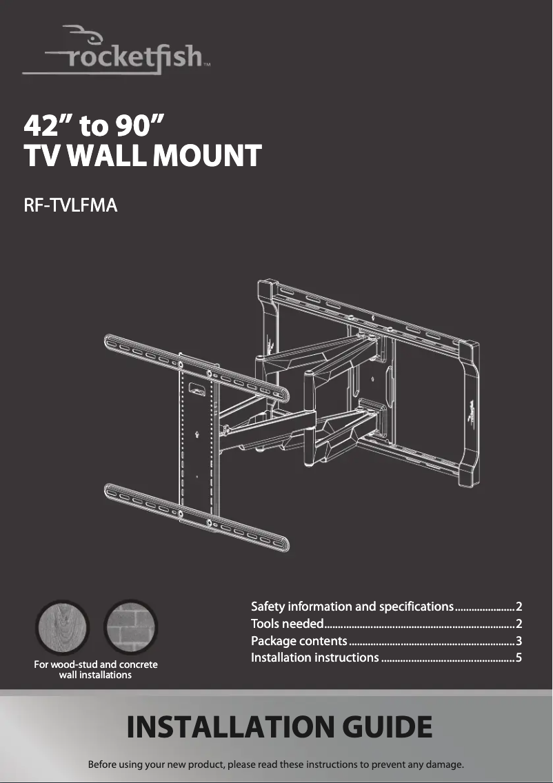 Image de la première page du manuel de l'appareil RF-TVLFMA