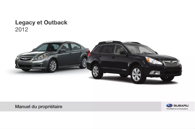 Page 1 de la notice Manuel utilisateur Subaru Legacy (2012)