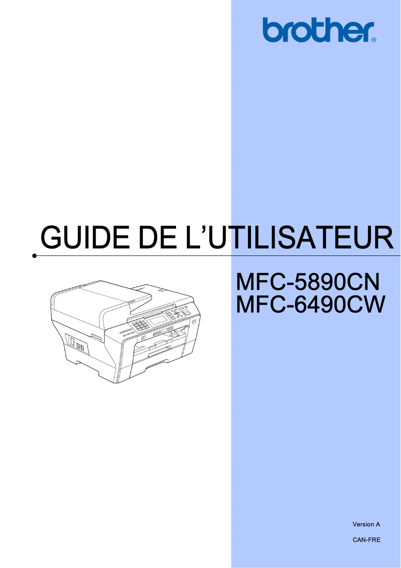 Page 1 de la notice Manuel utilisateur Brother MFC-6490CW