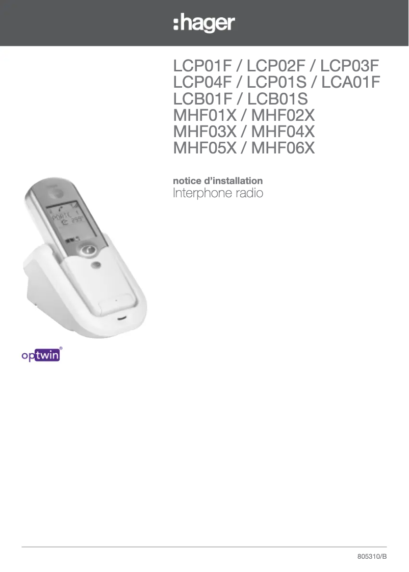 Image de la première page du manuel de l'appareil LCP01S