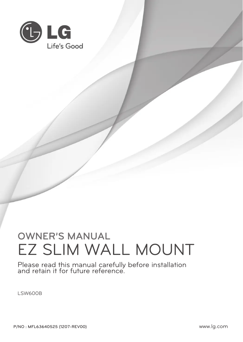 Page 1 de la notice Manuel utilisateur LG LSW600BG