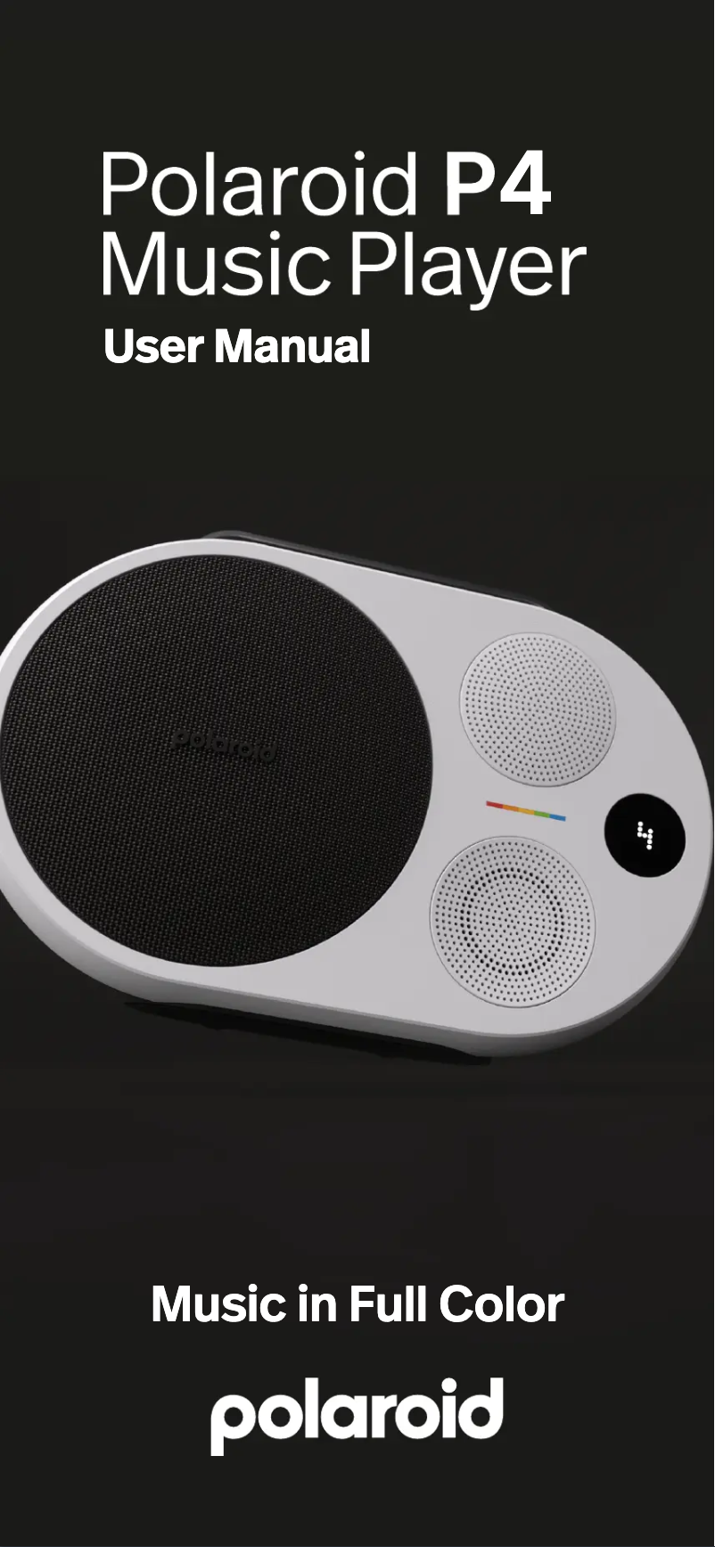 Page 1 de la notice Manuel utilisateur Polaroid P4