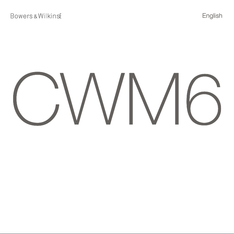 Página 1 del manual Manual de usuario Bowers & Wilkins CWM664