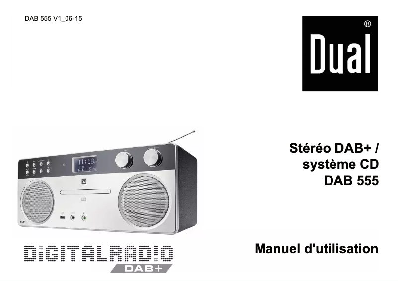 Page 1 de la notice Manuel utilisateur Dual DAB 555