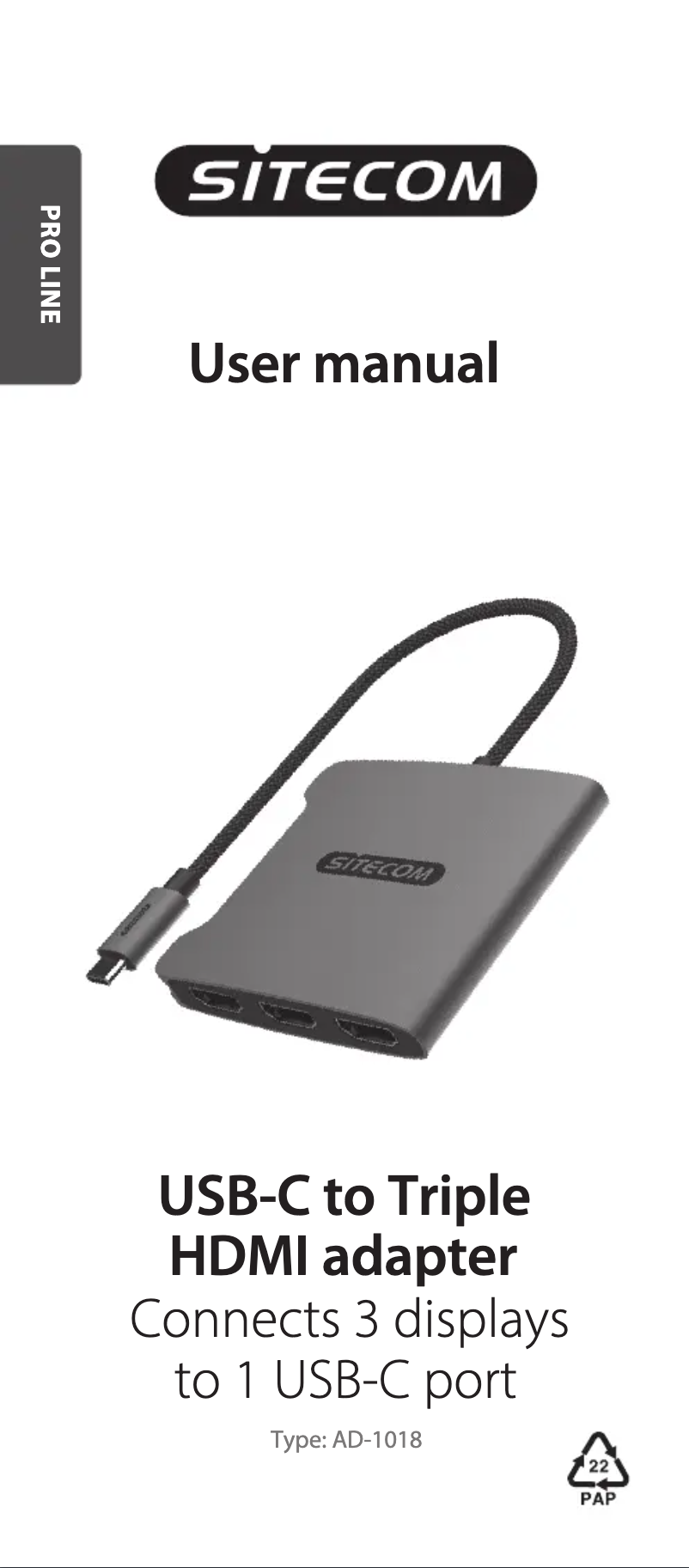 Page n°1 - Manuel utilisateur Sitecom AD-1018