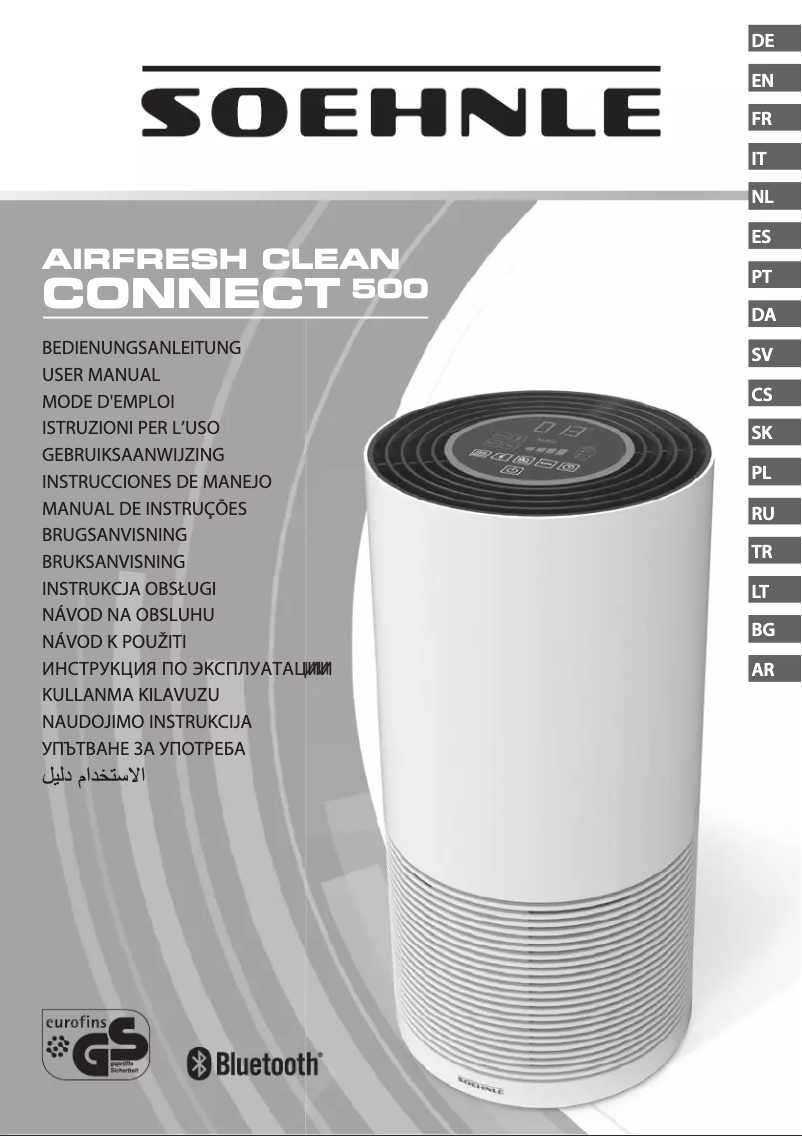 Image de la première page du manuel de l'appareil AirFresh Clean Connect 500