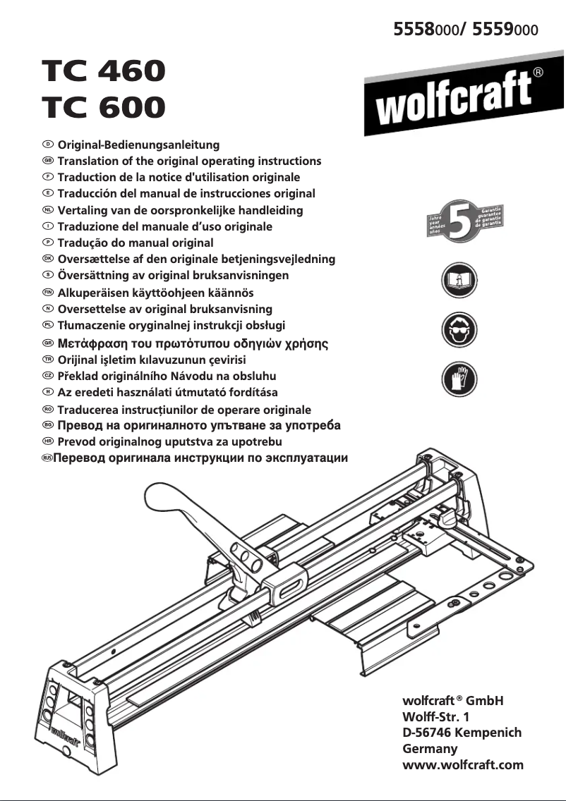 Imagen de la primera página del manual del dispositivo TC 460
