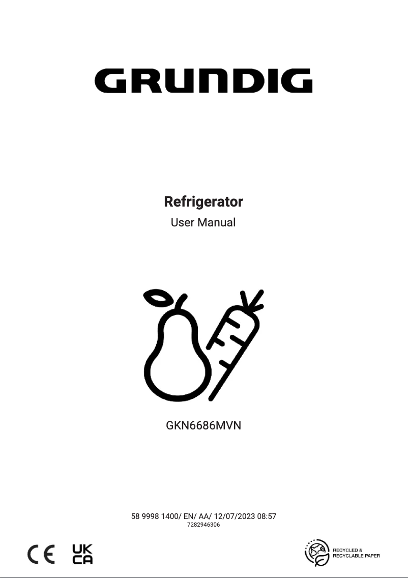 Image de la première page du manuel de l'appareil GKN6686MVN