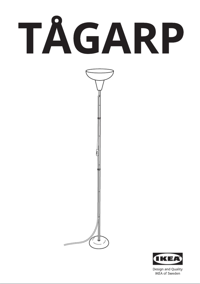 Page 1 de la notice Manuel utilisateur Ikea TÅGARP 204.640.51