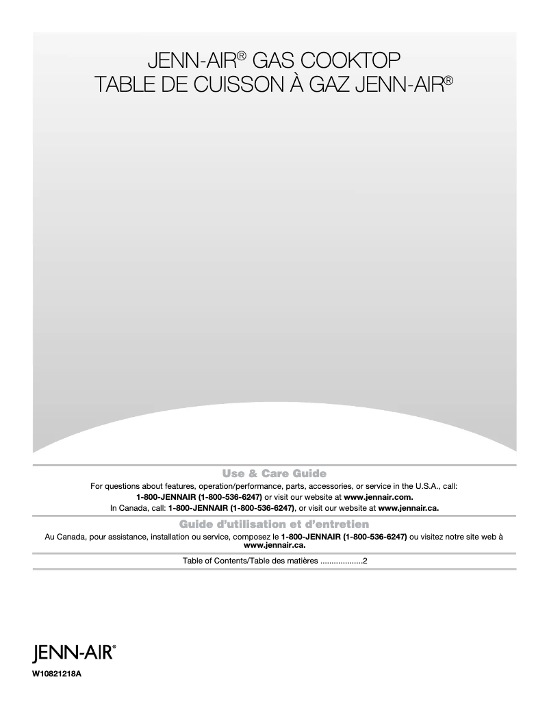 Image de la première page du manuel de l'appareil JGC2530EB