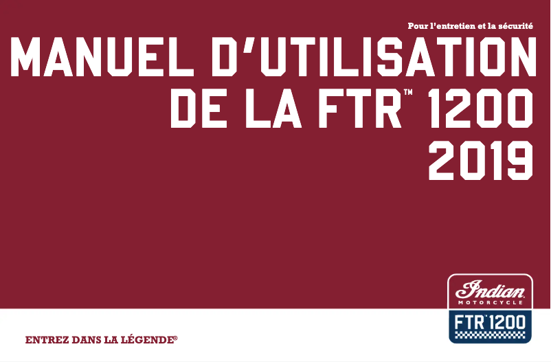 Página 1 del manual Manual de usuario Indian FTR 1200 (2019)