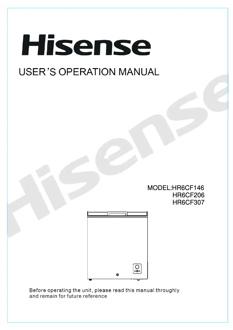 Page 1 de la notice Manuel utilisateur Hisense HR6CF206