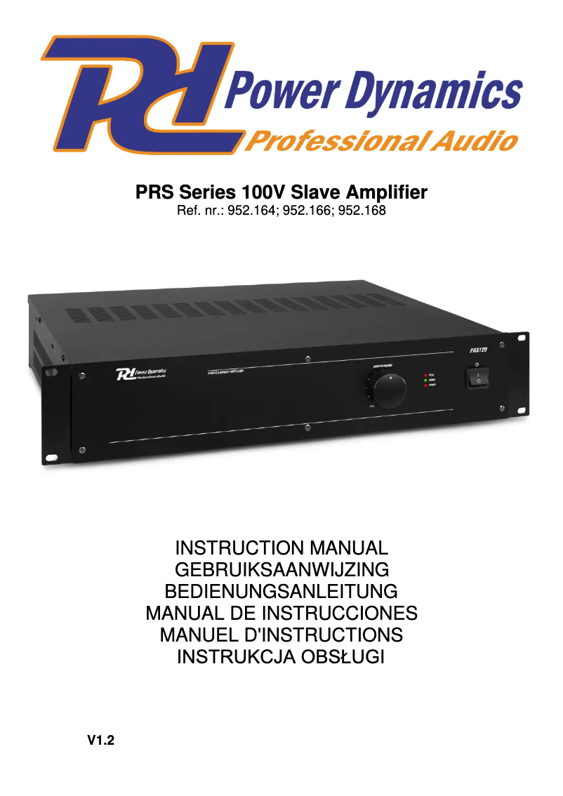 Page n°1 - Manuel utilisateur Power Dynamics PRS120