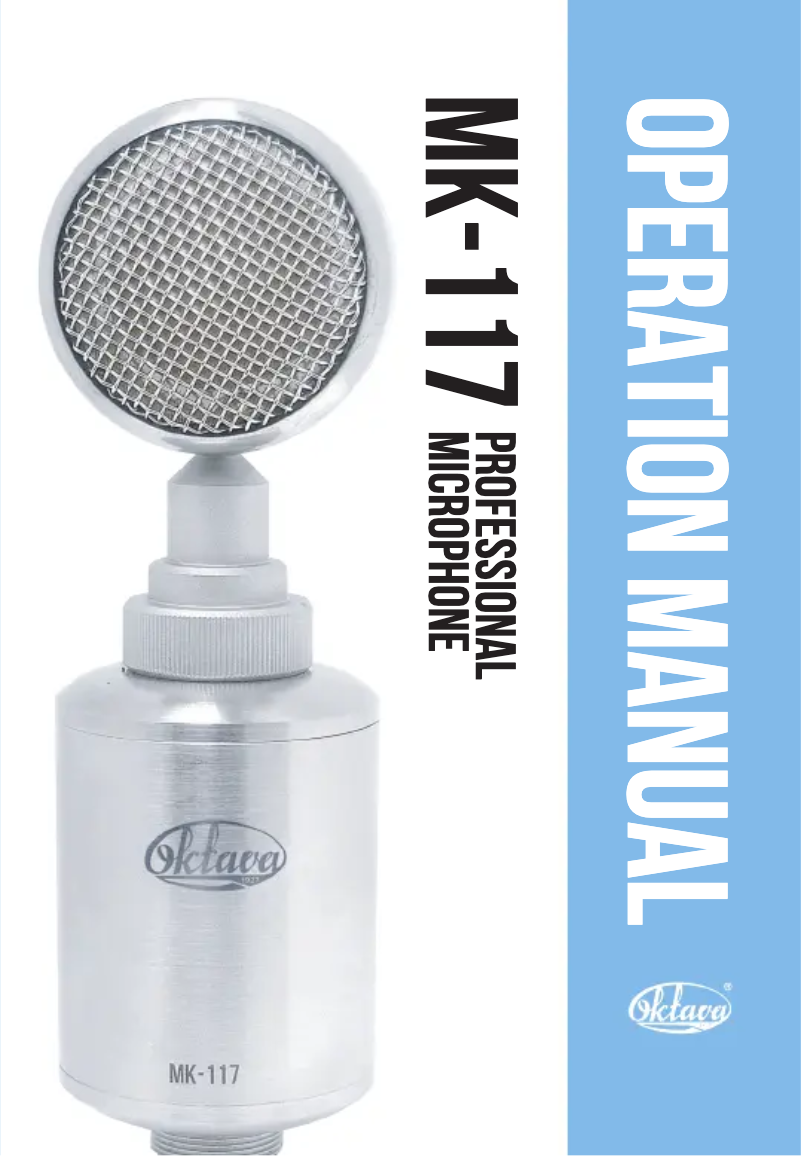 Page n°1 - Manuel utilisateur Oktava MK-117