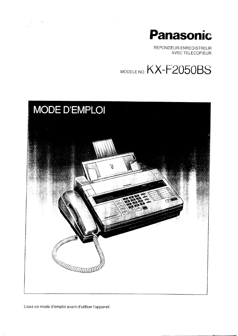 Página 1 del manual Manual de usuario Panasonic KX-F2050BS