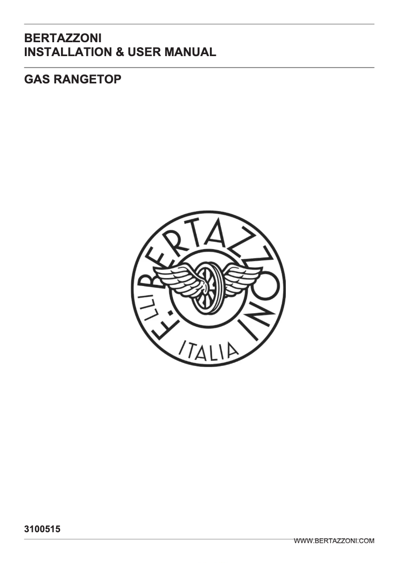 Page 1 de la notice Guide d'installation Bertazzoni MAST486GRTBXT