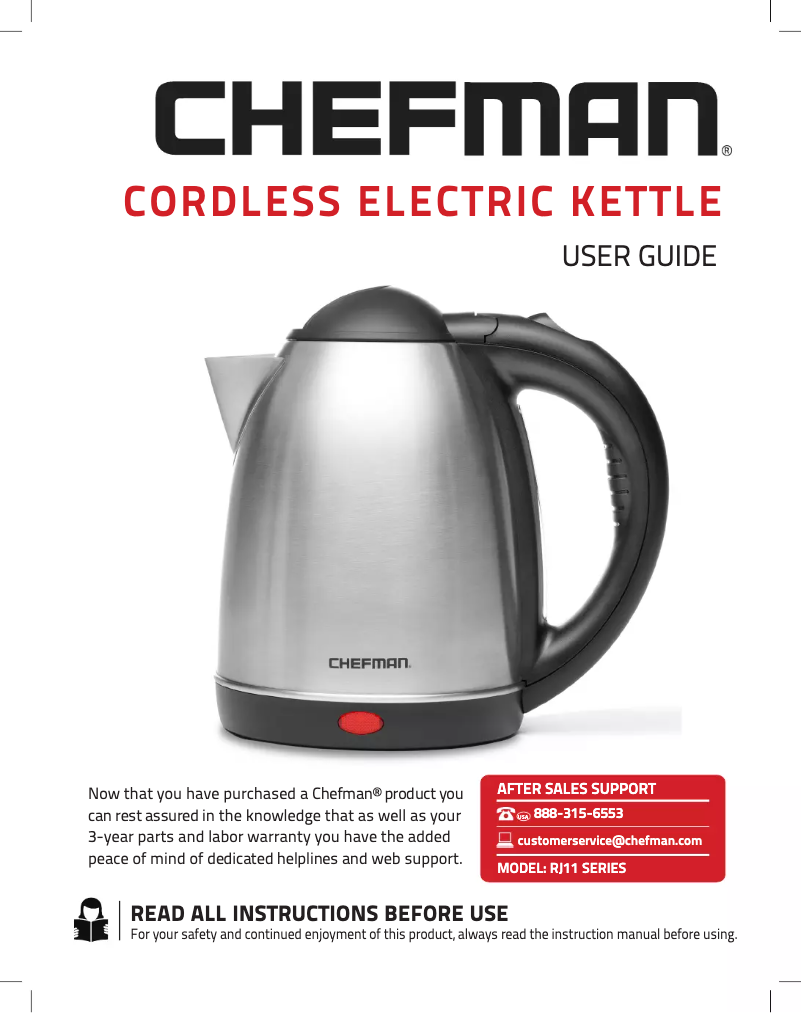 Page n°1 - Manuel utilisateur Chefman RJ11-17