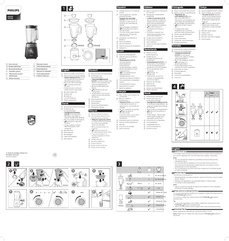 Image de la première page du manuel de l'appareil HR2228