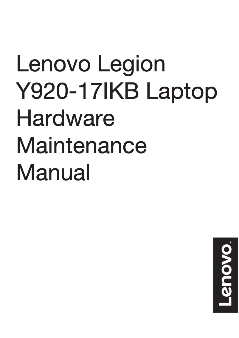 Página 1 del manual Manual de usuario Lenovo Legion Y920